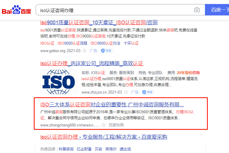 網站優化案例:廣州中誠咨詢服務有限公司